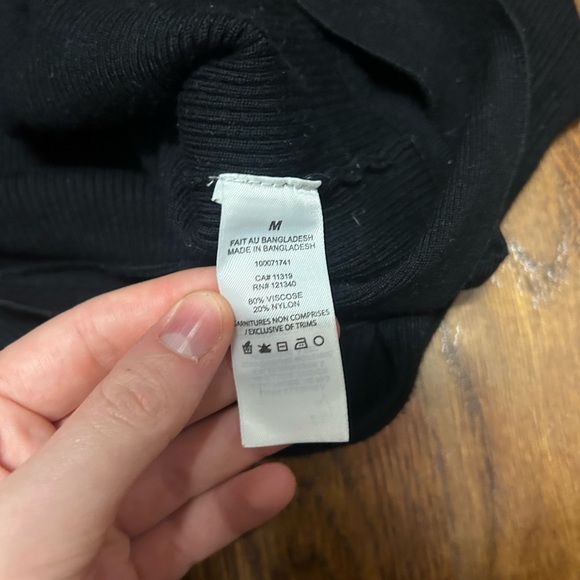 Garage Black Ribbed Top - Picture 6 of 7